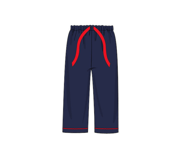 MEDIUM Navy Knit Adult Pants
