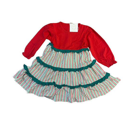 4T CHRISTMAS STRIPE DRESS