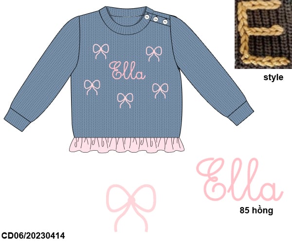 BLANK BOW SWEATER (ETA LATE DEC)