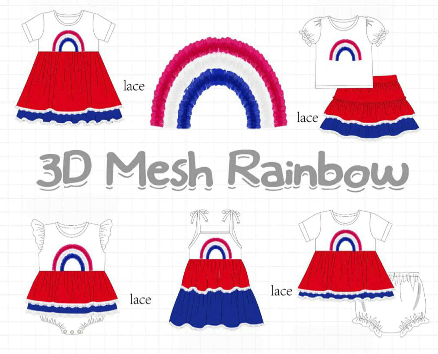 3D MESH RAINBOW COLLECTION (ETA APRIL)