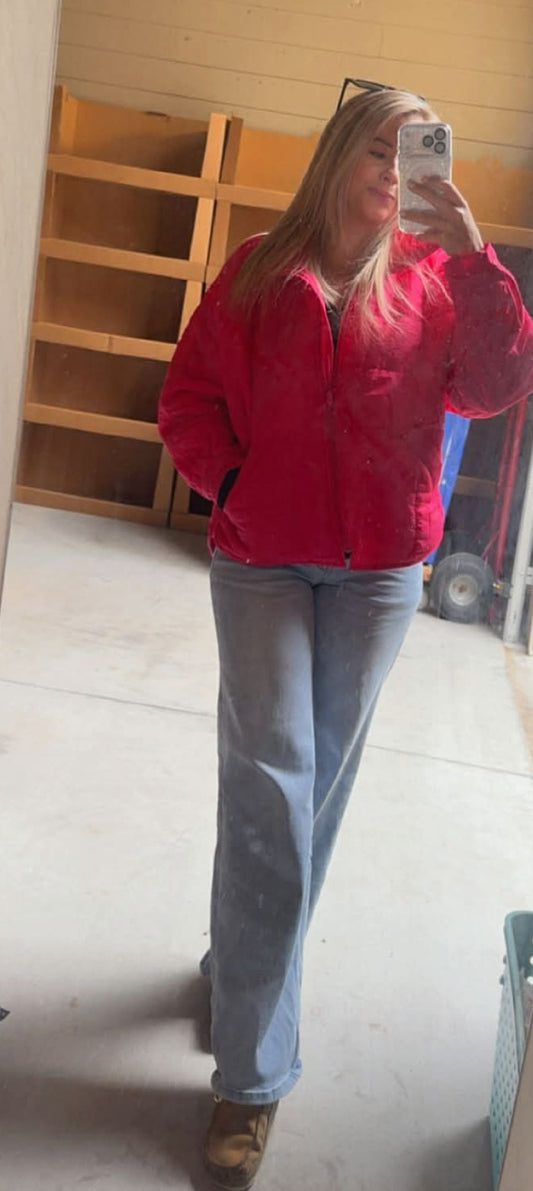 FUSHIA QUILTED JACKET