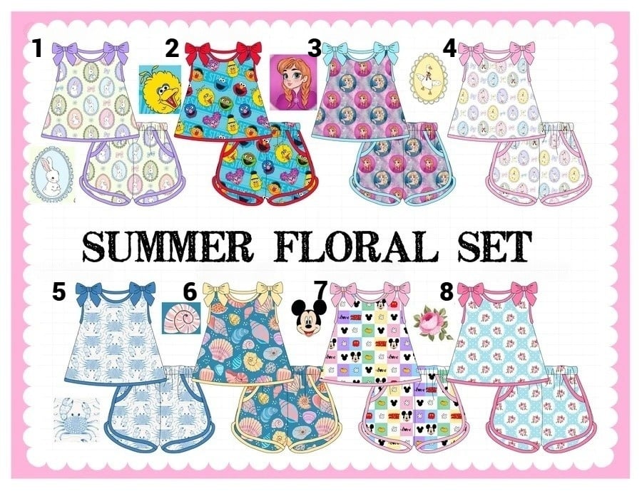 SUMMER FLORAL SET-ETA LATE FEB