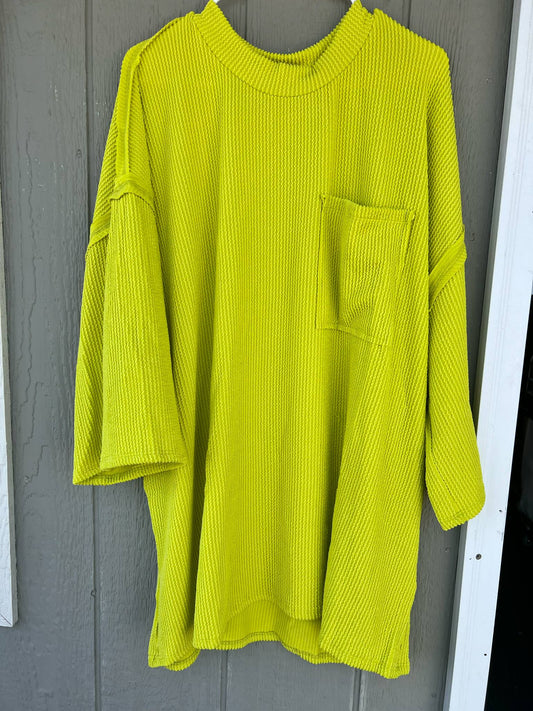 MEDIUM LIME OVERSIZED COVER UP