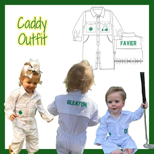 PO 104: GOLF CADDY OUTFIT, INCLUDES NAME