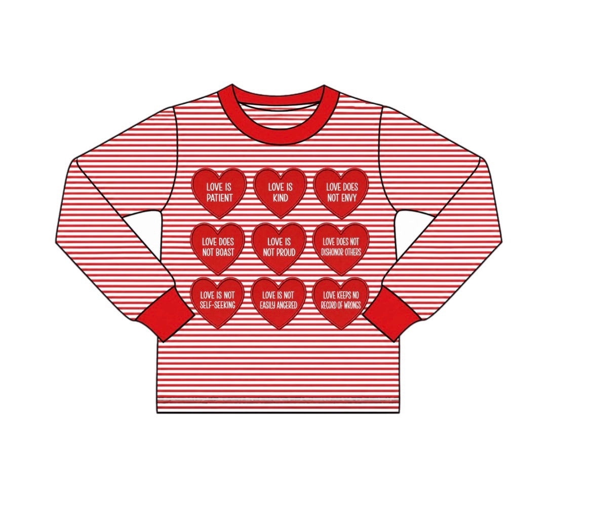 PO 108.5 Valentine Shirts Only - Red Hearts