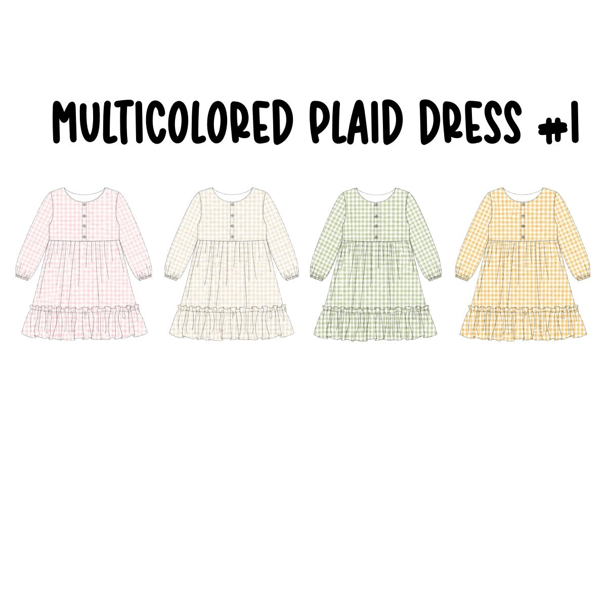 MULTICOLORED PLAID DRESS #1 (ETA LATE DEC)
