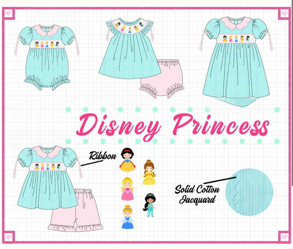 DISNEY PRINCESS COLLECTION-ETA JUNE – Southern Sass Smocks