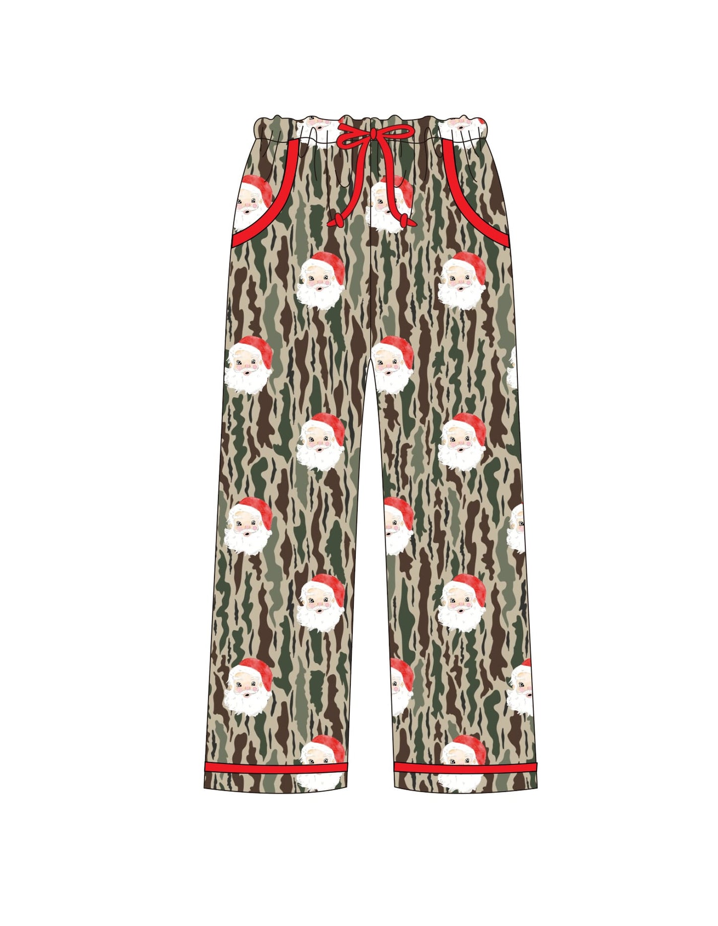 WS: ADULT CAMO SANTA PANTS