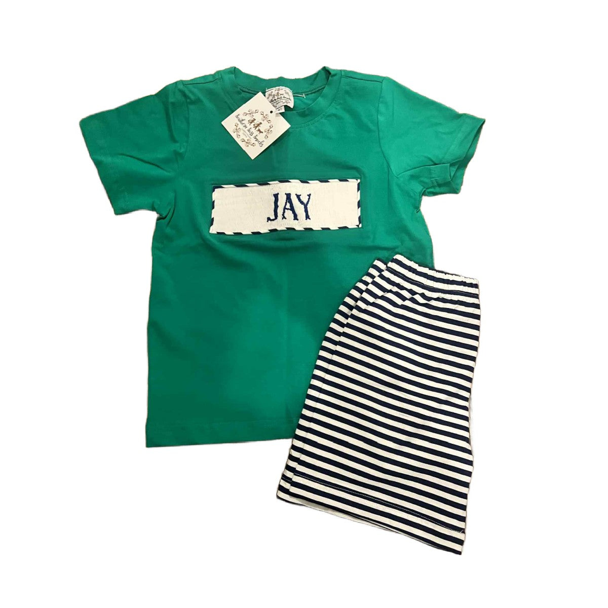 4T JAY SMOCKED SHORT SET