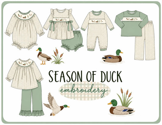 SEASON OF DUCK EMBROIDERY COLLECTION 1-ETA NOV