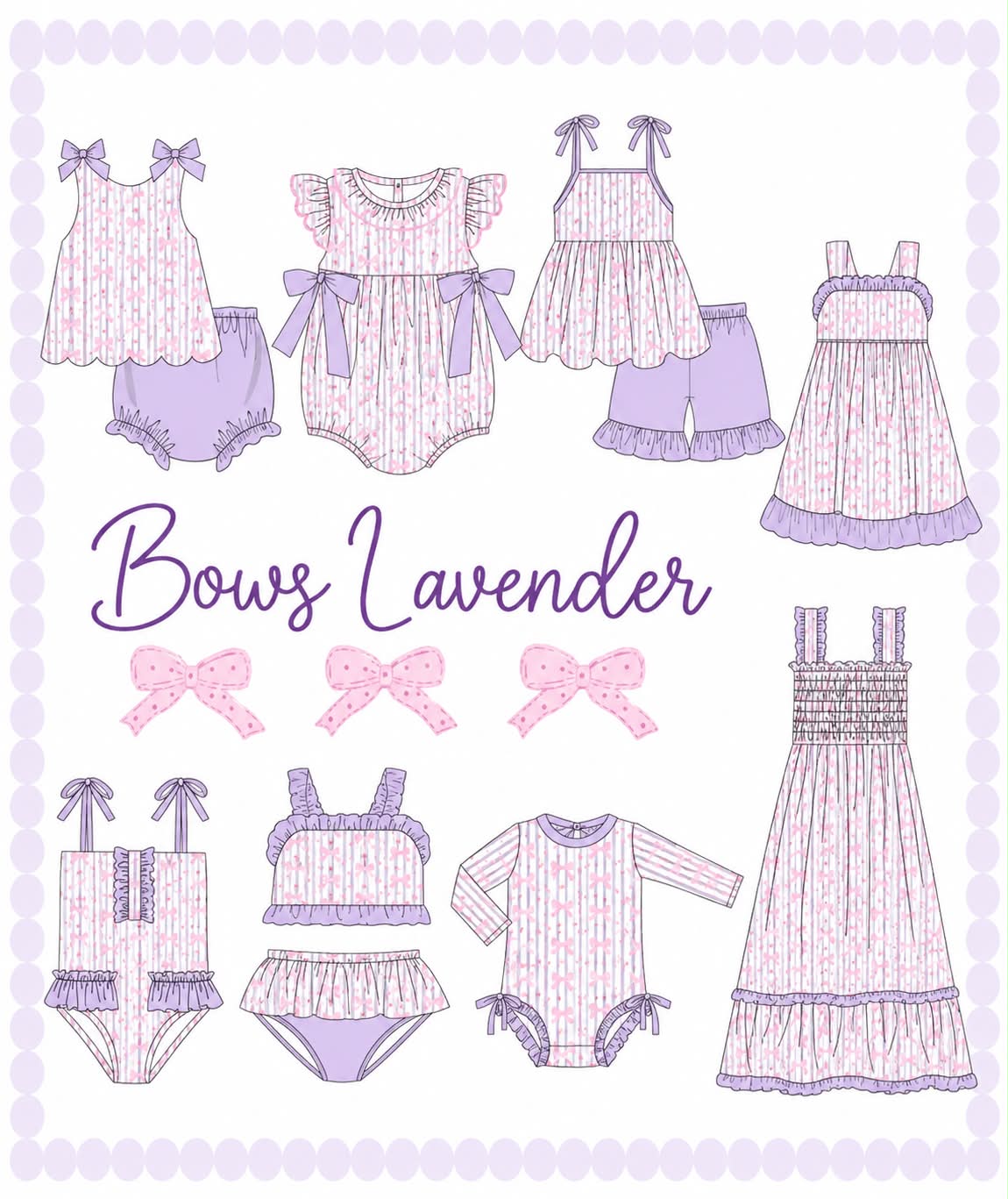 LAVENDER BOWS COLLECTION-ETA LATE FEB