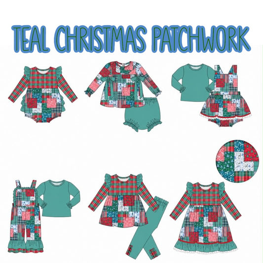 TEAL CHRISTMAS PATCHWORK-ETA NOV