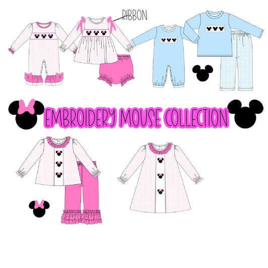 EMBROIDERY MOUSE COLLECTION-ETA NOV