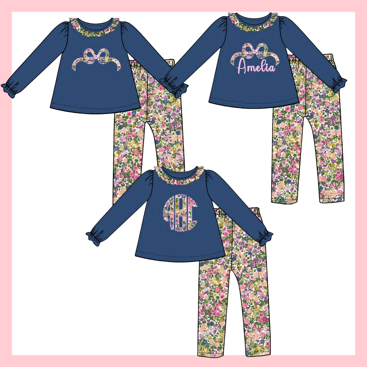 GIRLS FALL FLORAL SET (ETA OCTOBER)