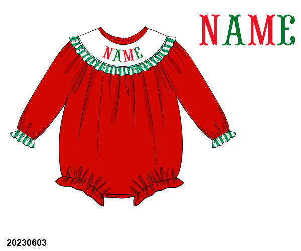 WS CHRISTMAS NAME SMOCK BUBBLE