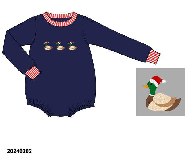 PO 108: CHRISTMAS DUCK FRENCH KNOT BUBBLE