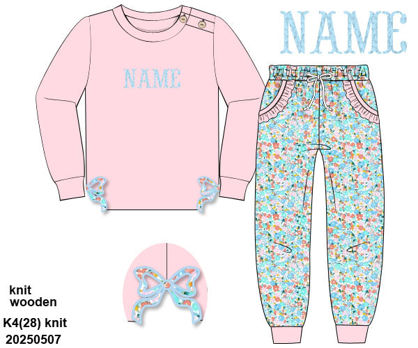 MAMAS GIRL FRENCH KNOT JOGGER SET (ETA LATE NOV)