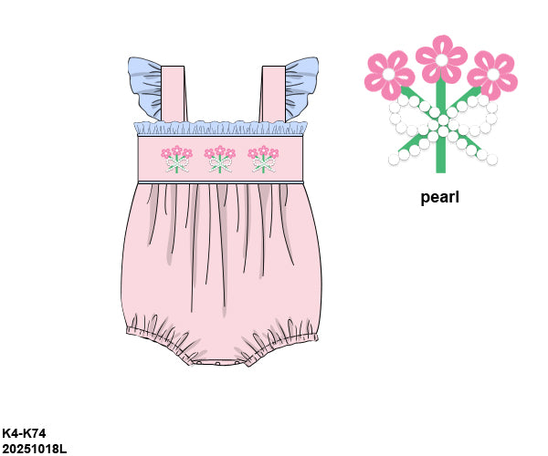 PINK FLORAL PEARL BUBBLE (MAY ETA)