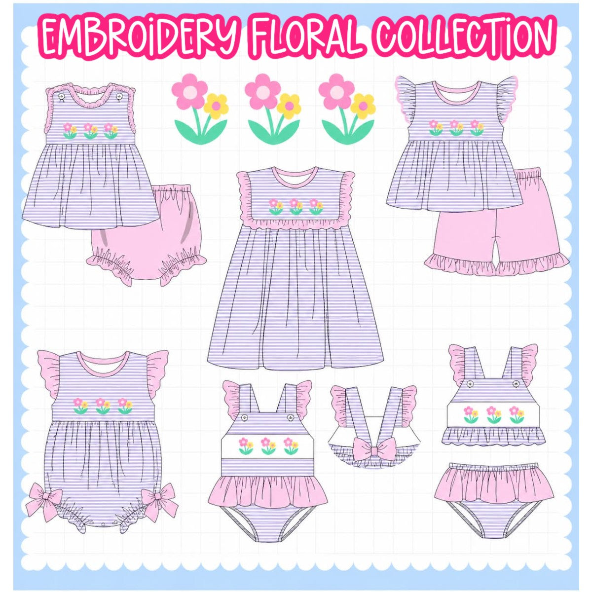 EMBROIDERY FLORAL COLLECTION-ETA LATE FEB