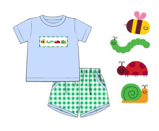 PO 103.5 Bouquets & Bugs Boy Short Set