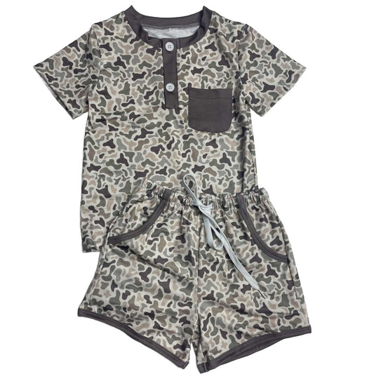2T DUCK CAMO SHORT SET