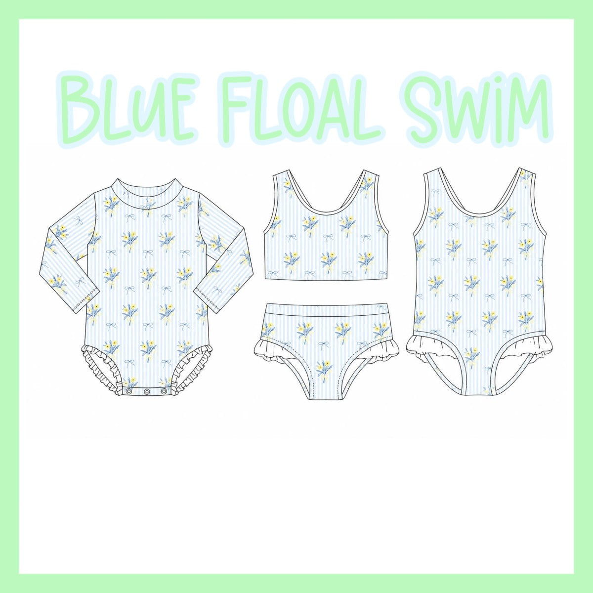 BLUE FLORAL SWIM-ETA MARCH