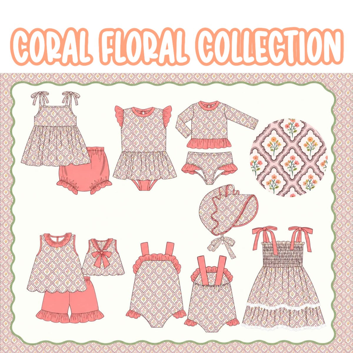 CORAL FLORAL COLLECTION-ETA LATE FEB