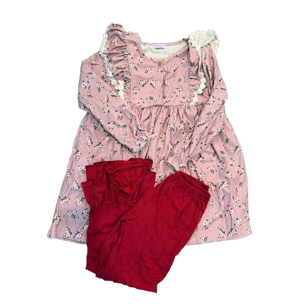 12T GIRLS FLORAL PANTS SET