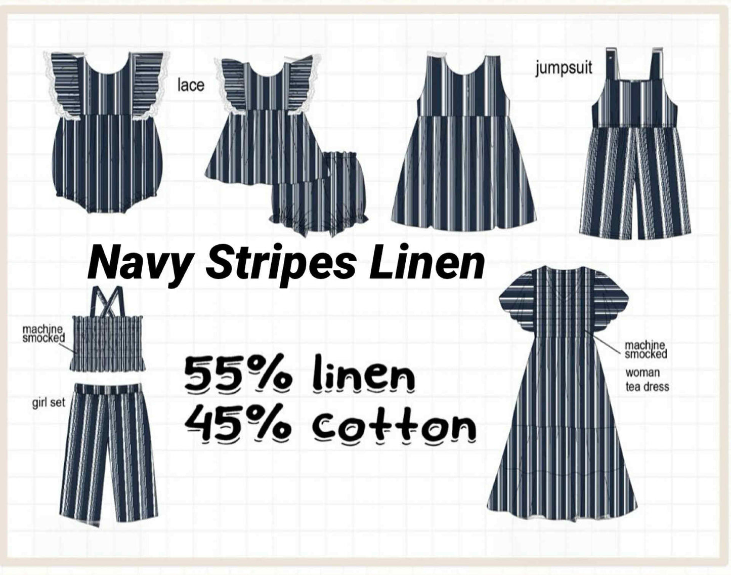 NAVY LINE STRIPE COLLECTION (ETA APRIL)