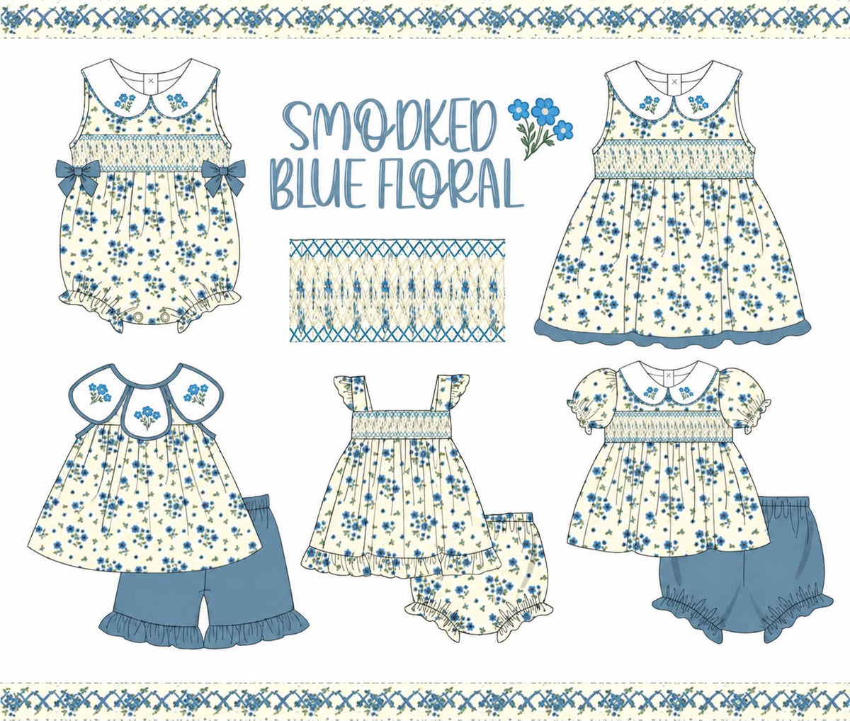 BLUE FLORAL COLLECTION-ETA MARCH