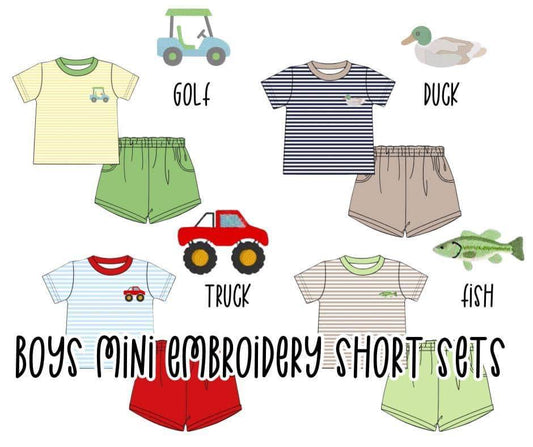 BOYS MINI EMBRODIERY SETS (ETA EARLY APRIL)