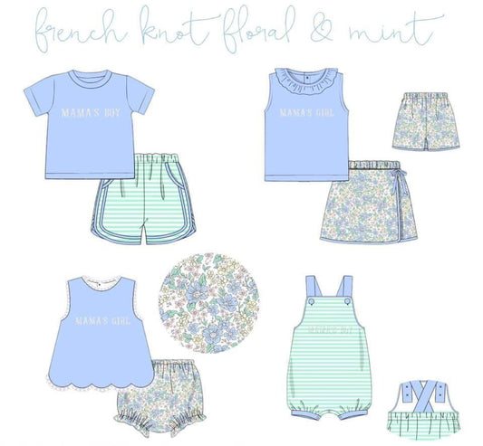 CSC 1:  French Knot Floral & Mint!