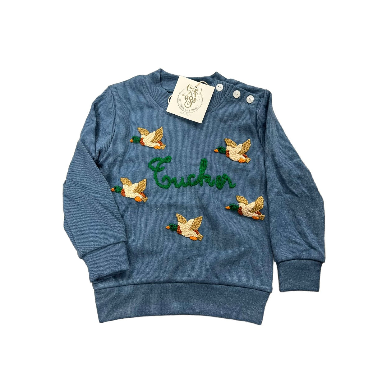 2T "TUCKER" DUCK NAME SWEATER