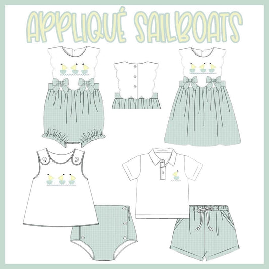 SGS APPLIQUE SAILBOATS COLLECTION - ETA LATE JUNE