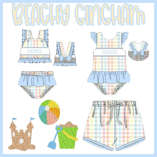 SGS BEACHY GINGHAM SWIM COLLECTION - ETA LATE JUNE