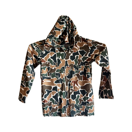 2T DARK GREEN CAMO PULLOVER