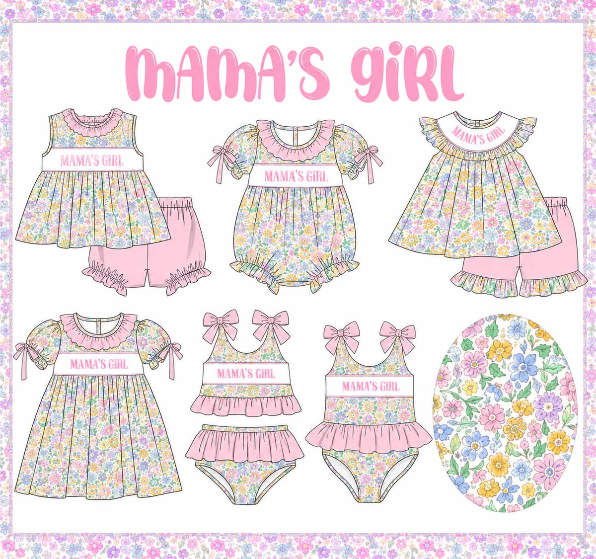 MAMAS GIRL EMBRODIERY COLLECTION-ETA APRIL