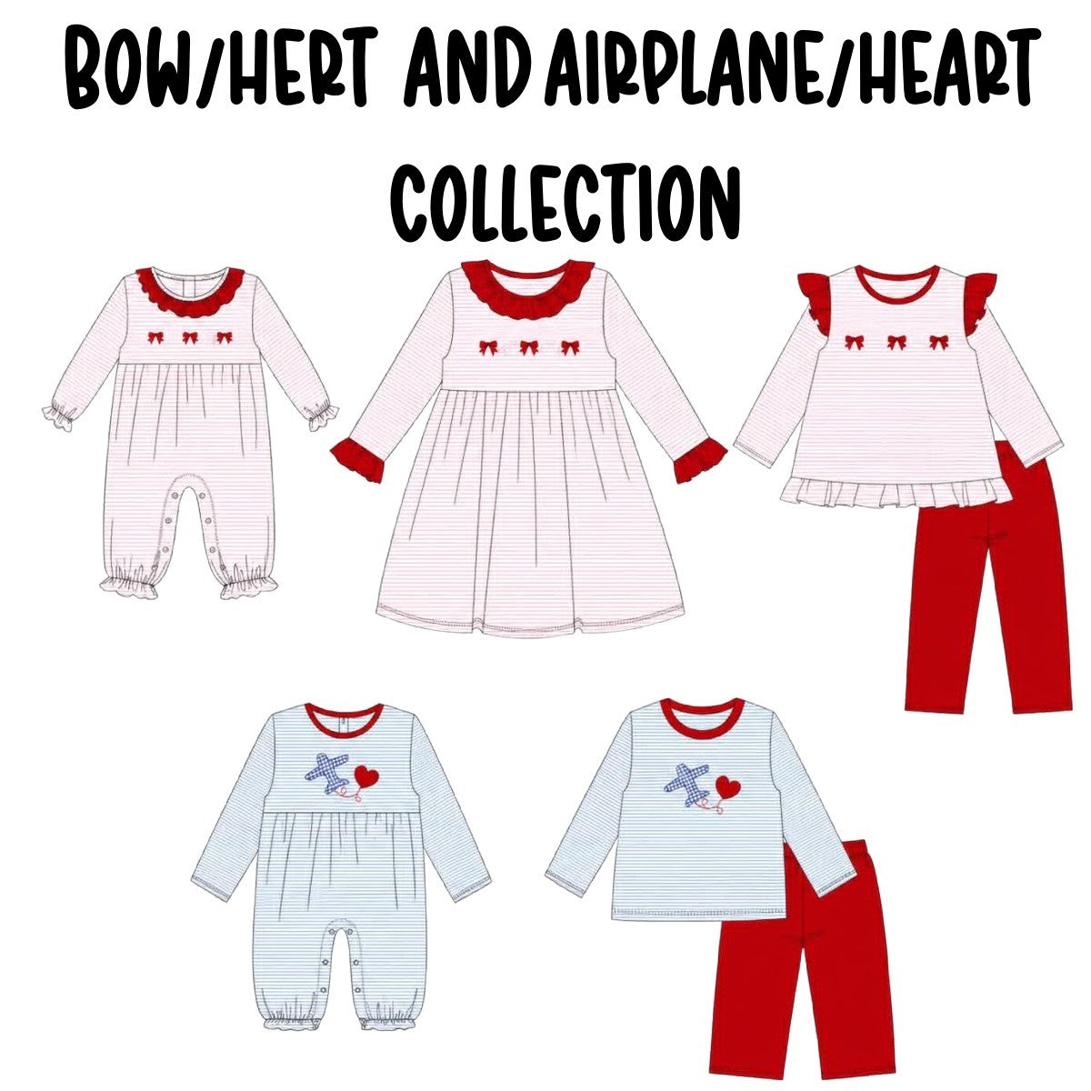 BOW/HEART AND AIRPLANE/HEART COLLECTION (ETA LATE DEC)