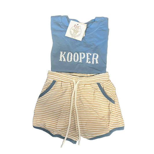 2T "KOOPER" FRENCH KNOT SHORT SET