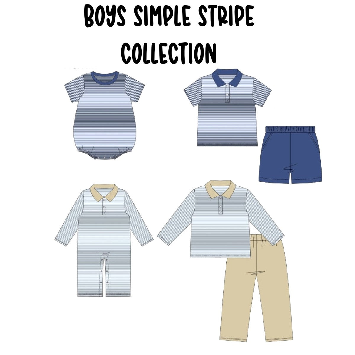 BOYS SIMPLE STRIPE COLLECTION (ETA LATE DEC)