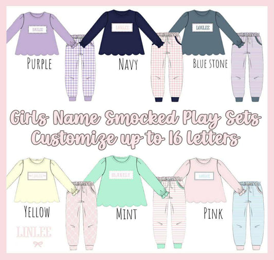 SGS: GIRL NAME SMOCK PLAY SETS COLLECTION