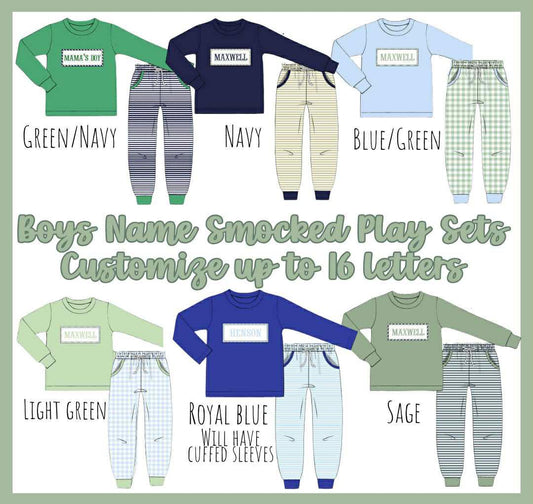 SGS: BOY NAME SMOCK PLAY SETS COLLECTION