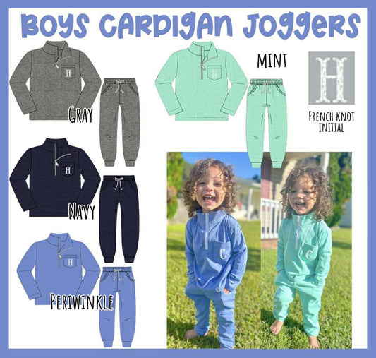 SGS: BOY CARDIGAN JOGGER COLLECTION INCLUDES 1  MONOGRAM