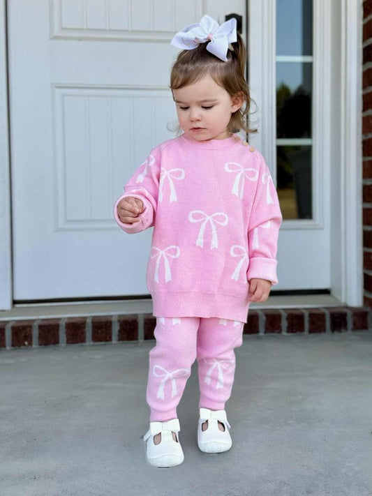 BOW SWEATER SETS