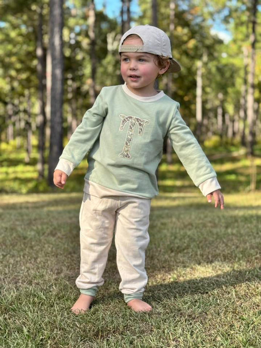 1 INITAL MONOGRAM CAMO JOGGER SET (HUGE SELLER)