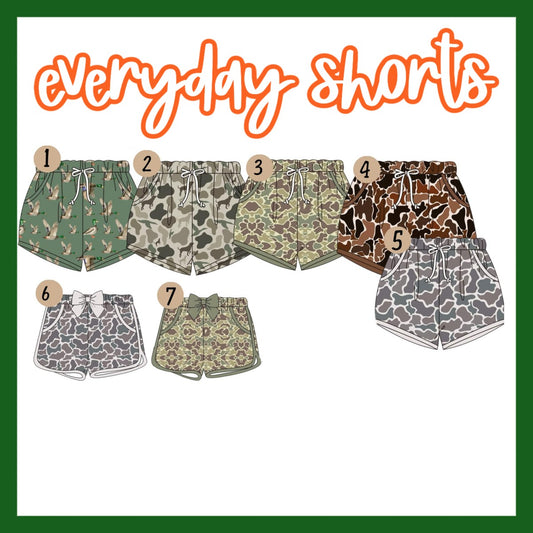 GIRLS CAMO SHORTS (ETA JUNE)