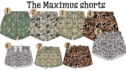 GIRLS CAMO SHORTS (ETA MARCH)