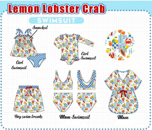 LEMON LOBSTER CRAB COLLECTION - ETA MARCH