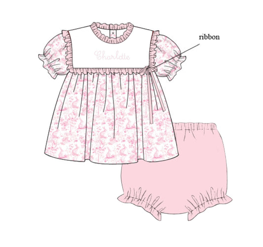 PO 103.5 Bunny Toile Girl Set