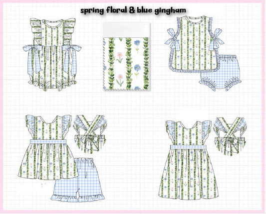 SPRING FLORAL & BLUE GINGHAM COLLECTION - ETA MARCH
